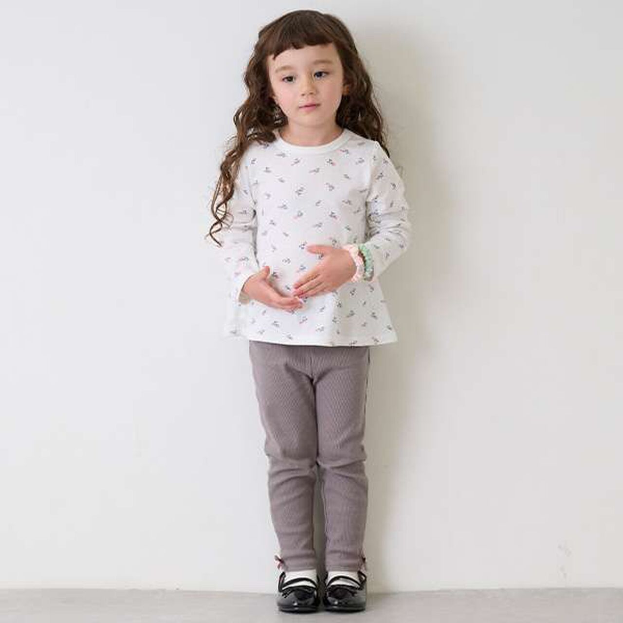 10-Length Girls' Leggings,Pearl white, large image number 22