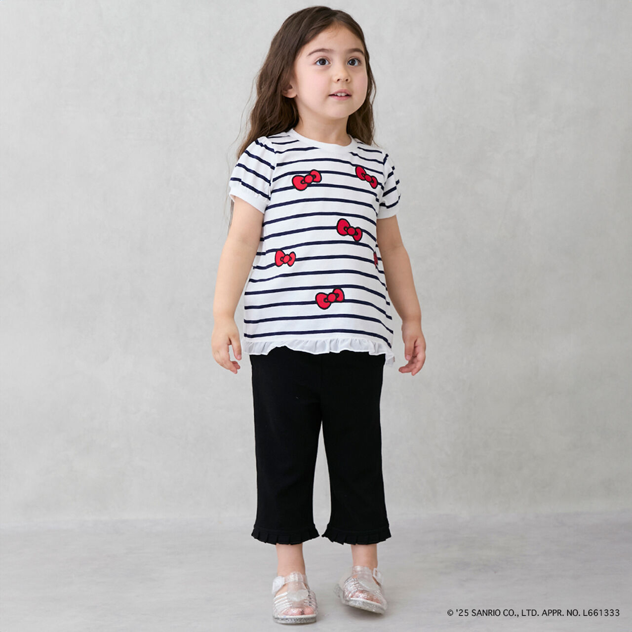 [Sanrio Characters] Ribbon Appliqué T-Shirt,Navy, large image number 3