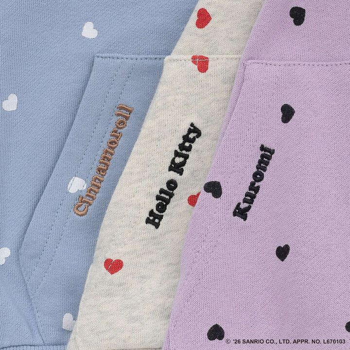 [萬聖節] [Sanrio 角色們] 混款印花全拉鍊連帽外套,葡萄紫, medium image number 21