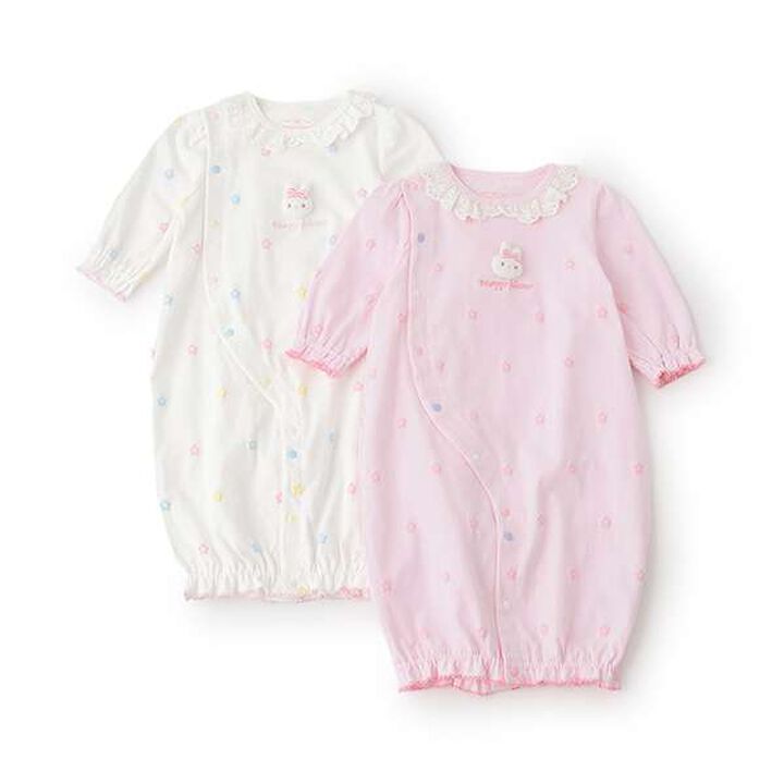 Floral Pattern 2-Way All-in-One with Bunny Embroidery,Light pink, medium image number 8