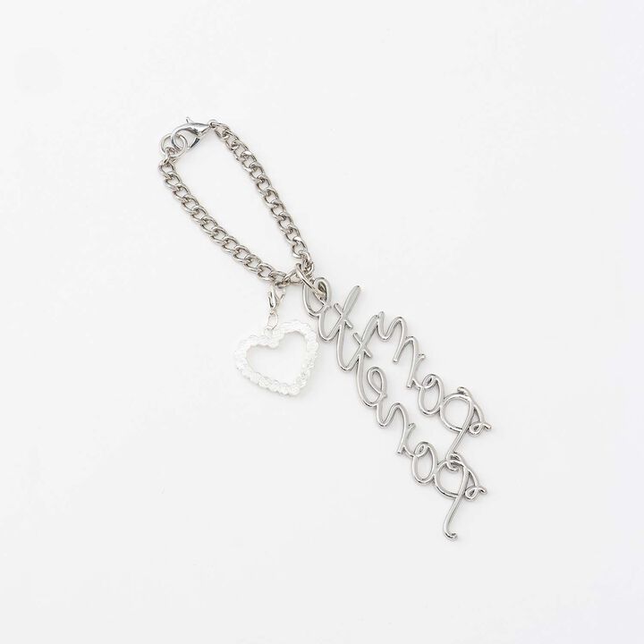 Boa Shoulder Bag with Charm,Ivory, medium image number 7