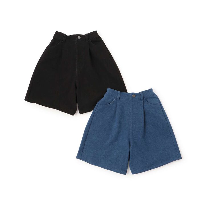 Cut Denim Culottes,Navy, medium image number 10