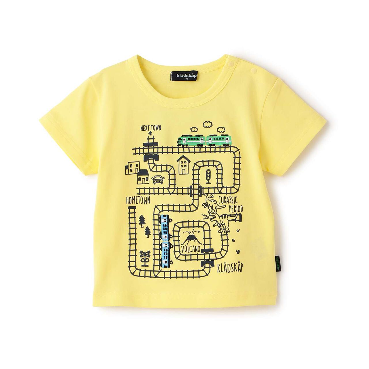 [Popular Item Restocked] [Not Available at Physical Stores] Train and Tracks Short Sleeve T-Shirt,Cream, large image number 0