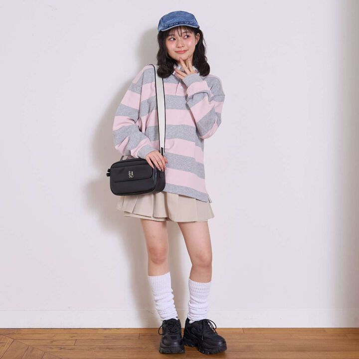 [LTXC] Jacquard Tape Flap Shoulder Bag,Ivory, medium image number 2