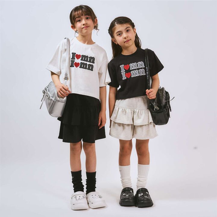100% Cotton Logo Appliqu&eacute; Cropped Short Sleeve T-Shirt,Black, medium image number 7
