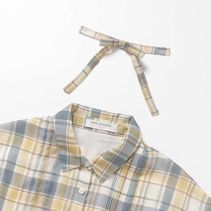 Collared Pleated One-Piece Dress,Black, medium image number 11