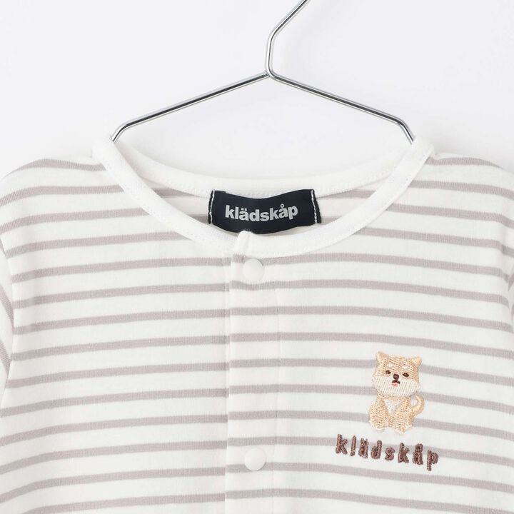 Animal Stripe 2-Way Romper,Yellow green, medium image number 6