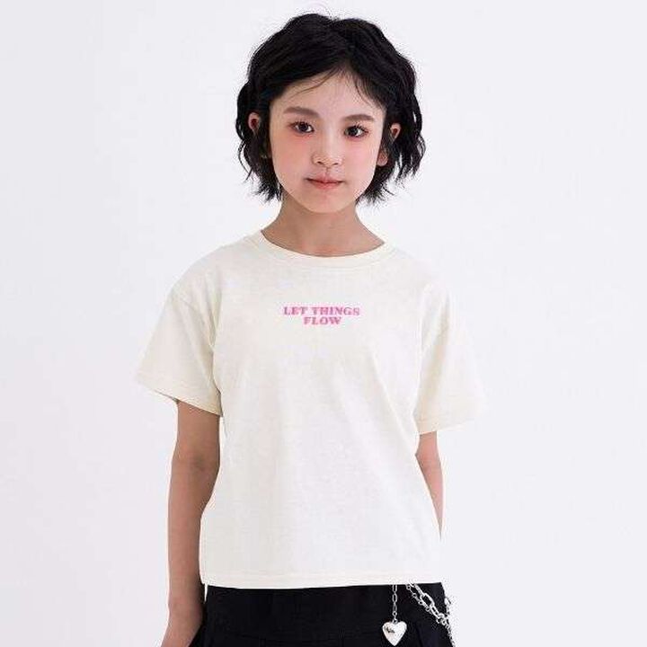 [Daily Price] 100% Cotton Patch-Style Short Sleeve T-Shirt,, medium