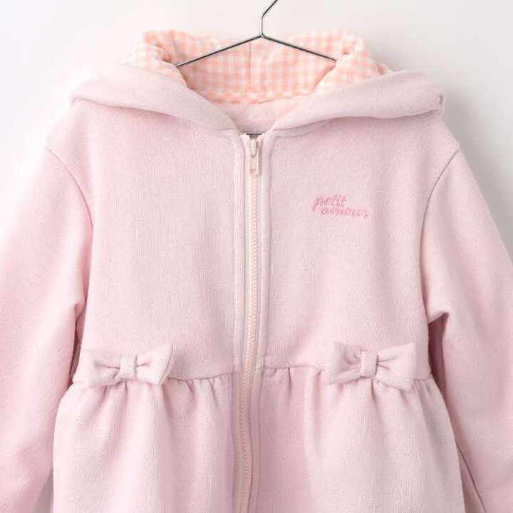 Lame Fleece 3 WAY Bomber Jacket,Light gray, medium image number 11