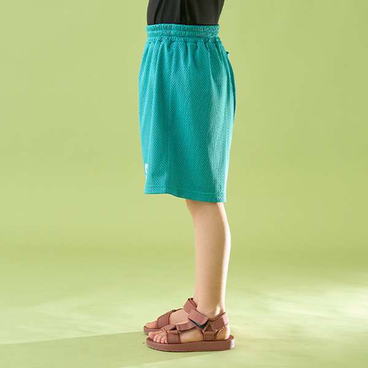 [Set Up Compatible] Mesh Half Pants,Silver gray, large image number 3