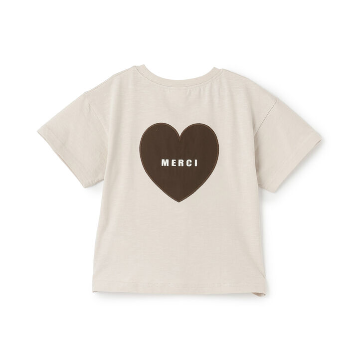 [Cool Touch] Back Appliqu&eacute; Short Sleeve T-Shirt,Beige, medium image number 12
