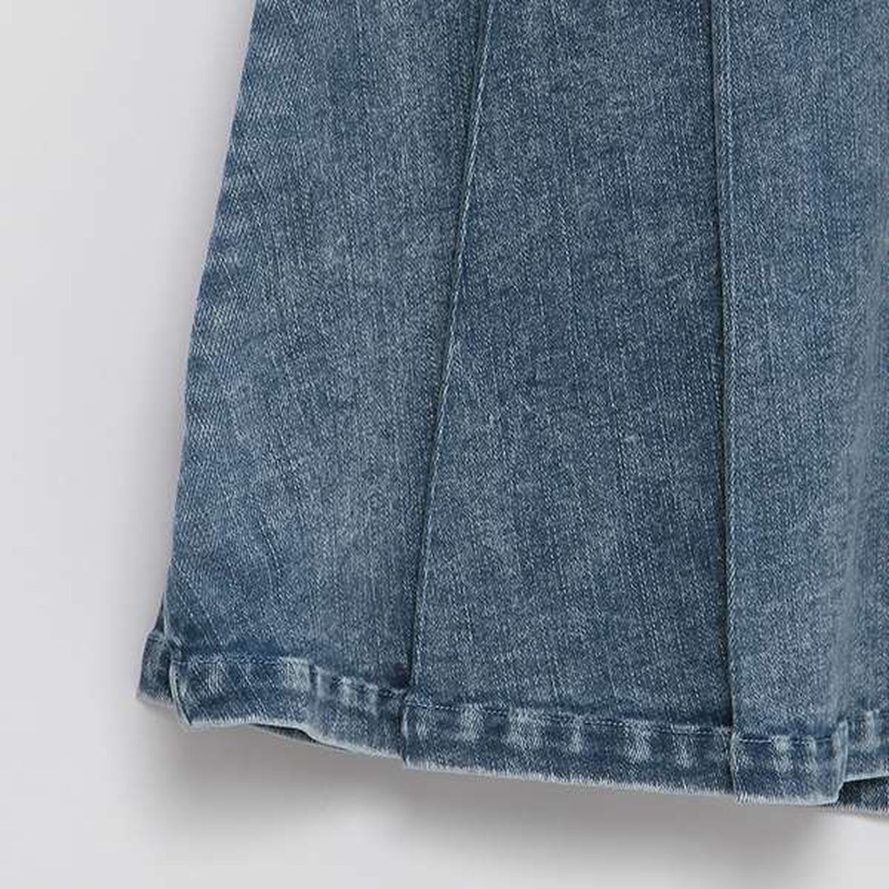 [AMI] Denim Skirt with Side Tuck Belt & Inner Pants Set,Blue, large image number 2