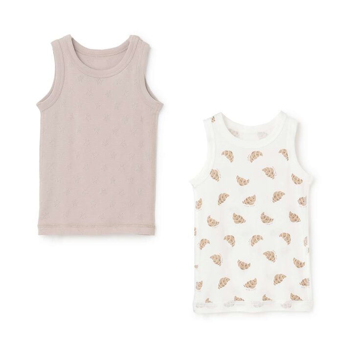 [Weak Acidity] Boys' Tank Undergarments 2P,Beige, medium image number 0
