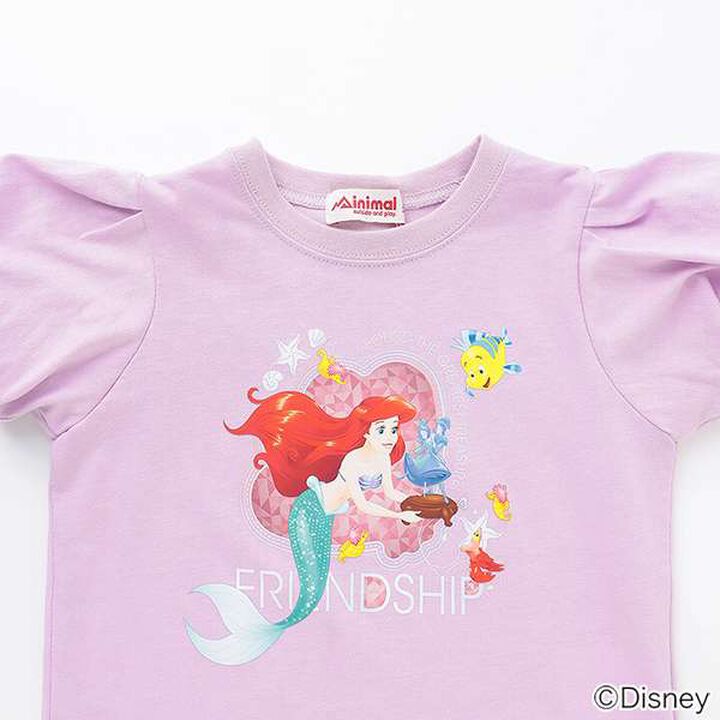 [Stain-resistant and Water-repellent] Disney Princess Puff Sleeve T-Shirt,White, medium image number 2