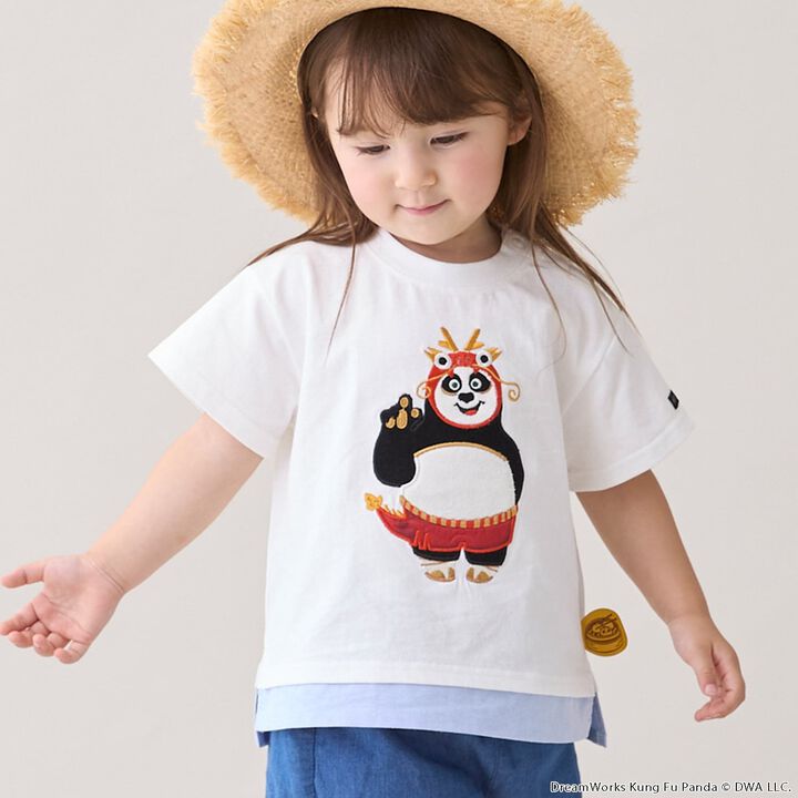[Web Exclusive] Kung Fu Panda Embroidered Short-Sleeve T-Shirt,Blue, medium image number 4