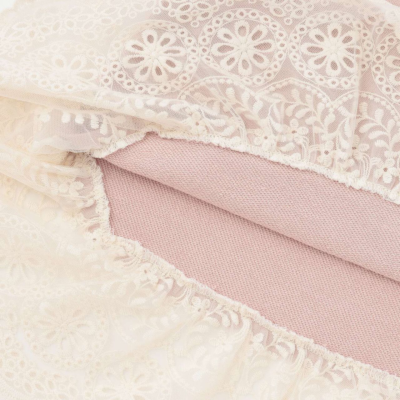 Tulle Lace Hem Tunic,Pink, large image number 8