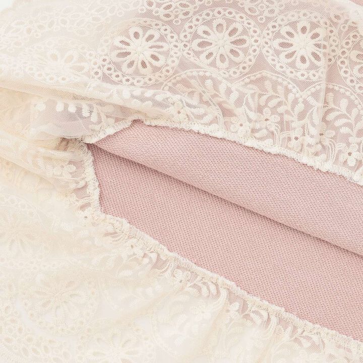 Tulle Lace Hem Tunic,Pink, medium image number 8