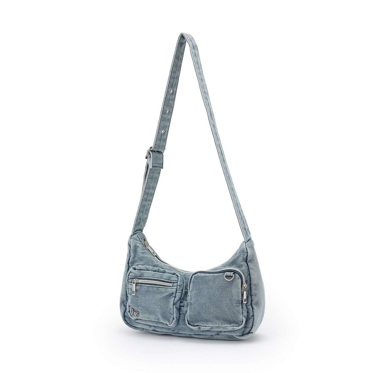 [LTXC] Front Pocket Buckle Shoulder Bag,Blue, large image number 0