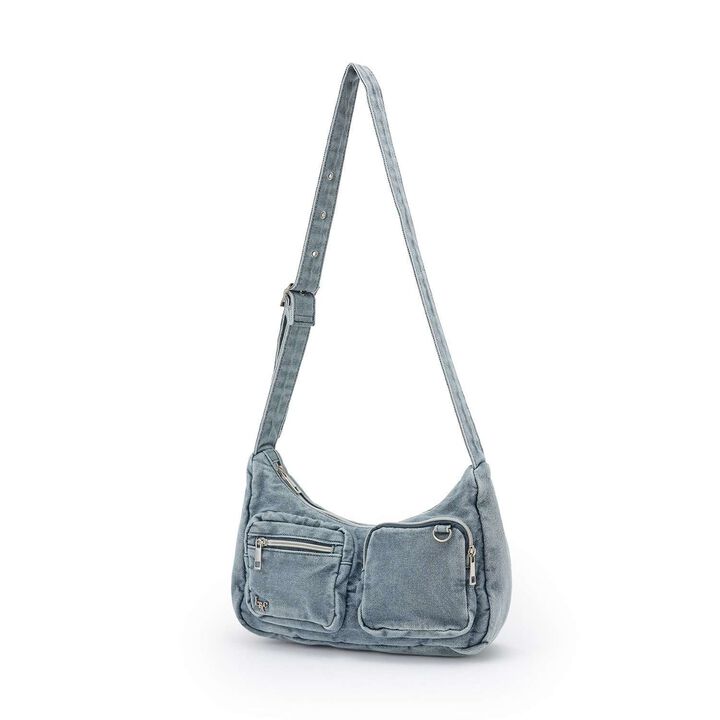 [LTXC] Front Pocket Buckle Shoulder Bag,Blue, medium image number 0