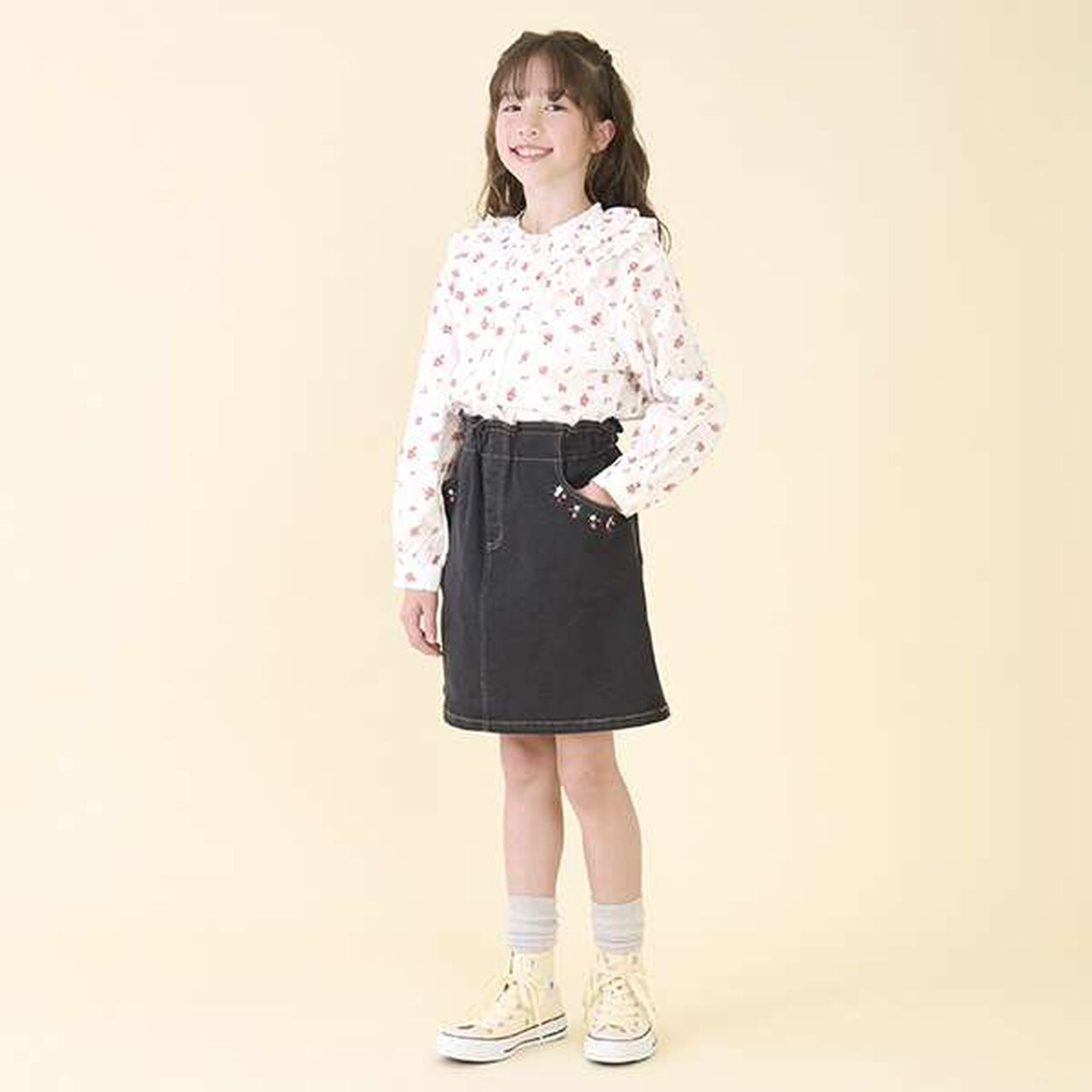 [Link] Frill Collar Blouse (Junior),Red, large image number 6