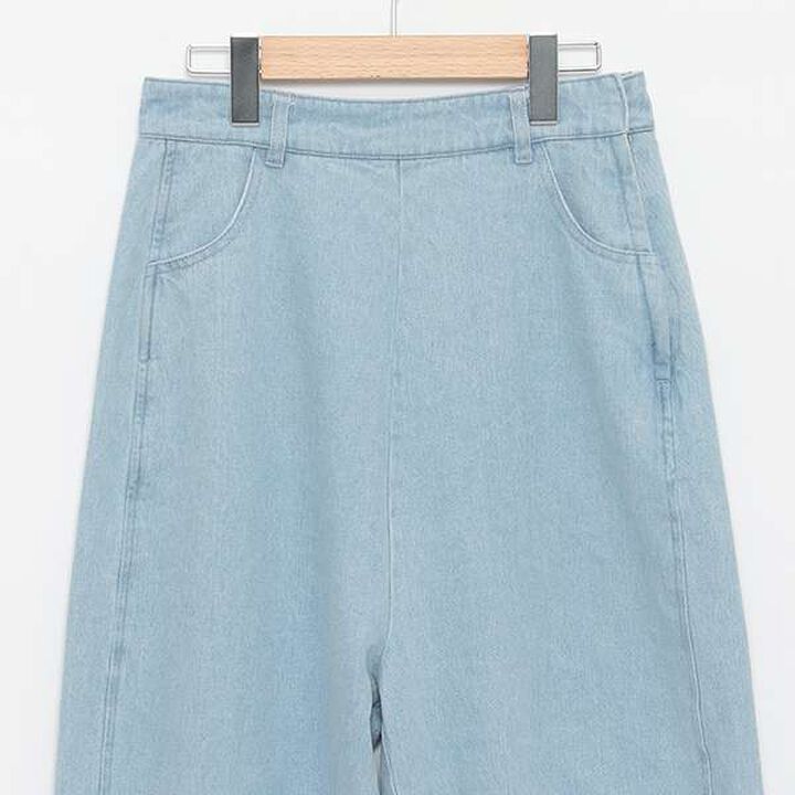 [LADIES] Beautiful Leg Denim Pants,Sax blue, medium image number 6