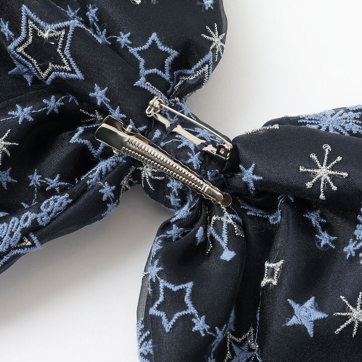 Sparkling Star Embroidery Dress,Navy, medium image number 10