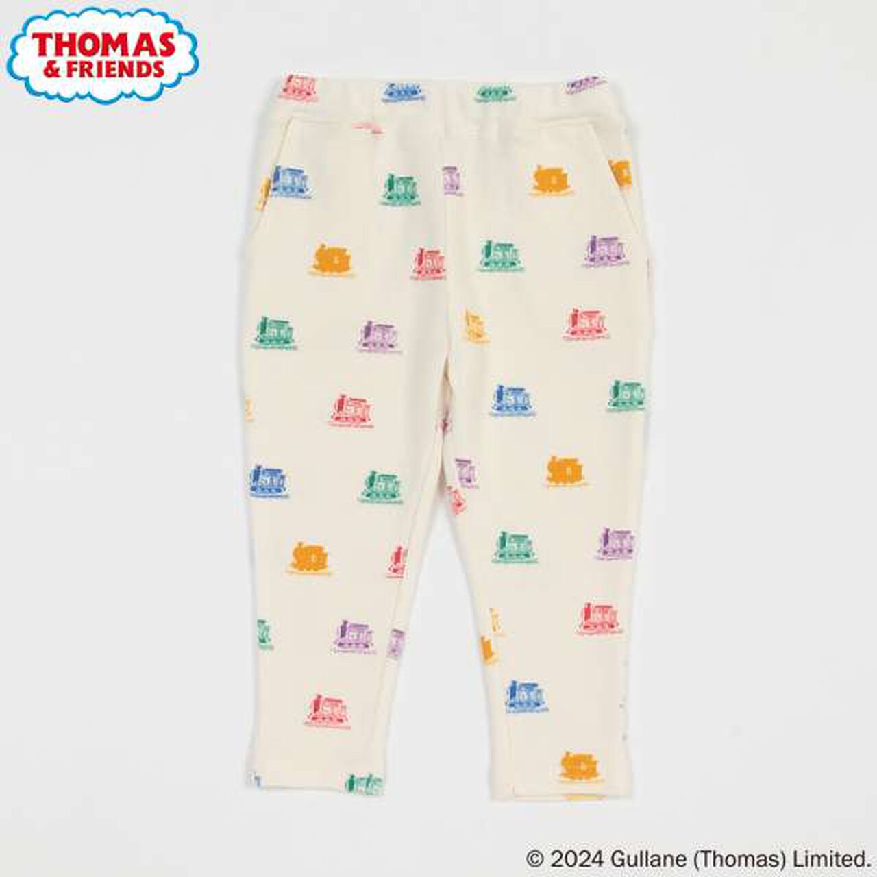 All-Over Pattern Thomas the Tank Engine Pants,Pearl white, large image number 0