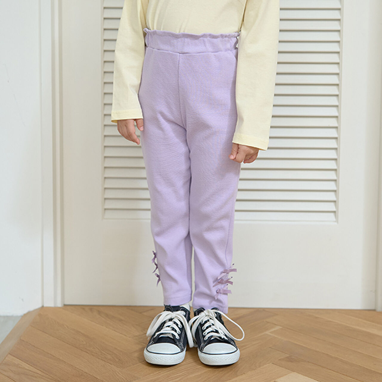 [Tomo] Pants Ribbon Ribbon Straight Pants,Lavender, large image number 0