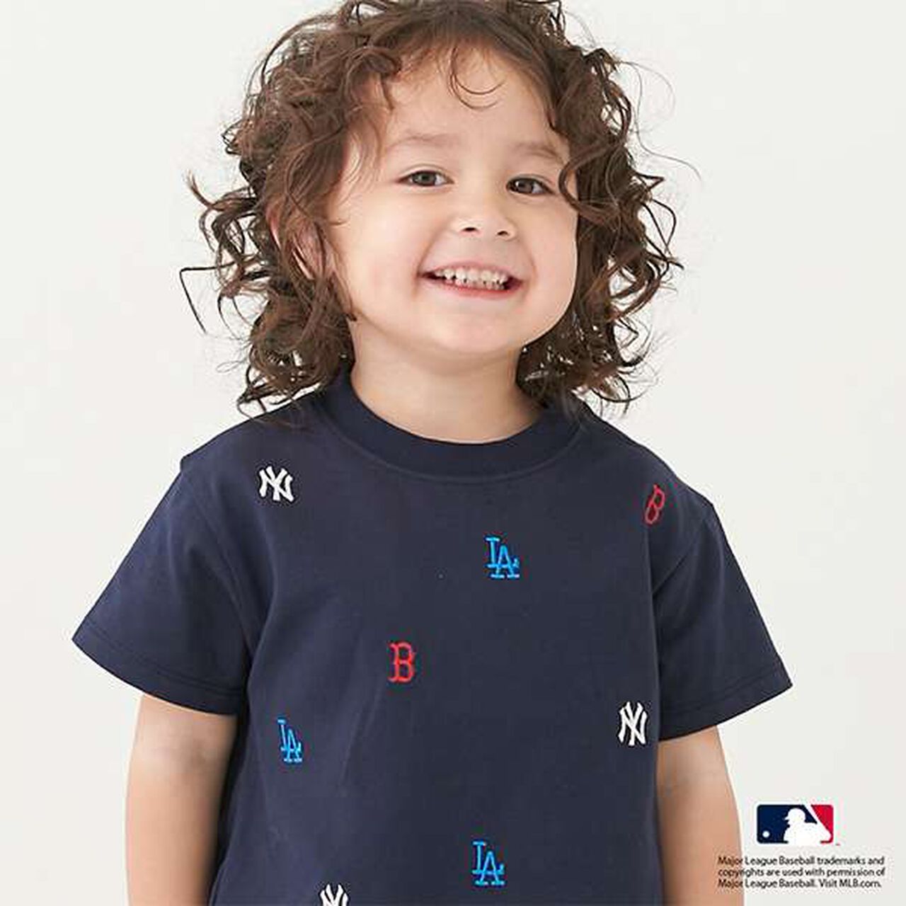 [MLB] Logo Embroidery T-Shirt,Smoke white, large image number 1