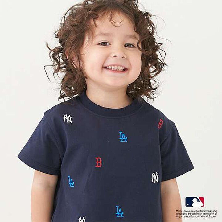 [MLB] Logo Embroidery T-Shirt,Smoke white, medium image number 1