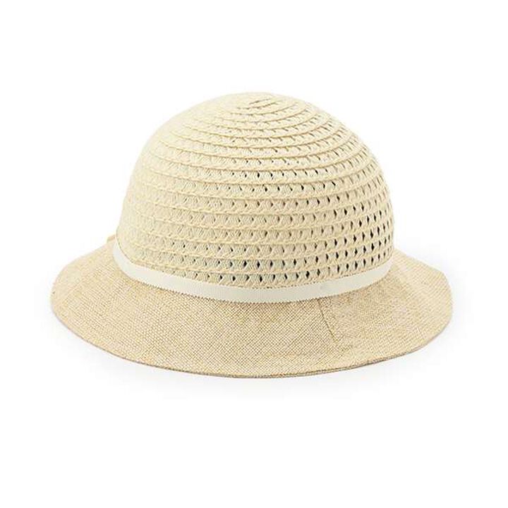 Mixed Material Hat,Beige, medium image number 1