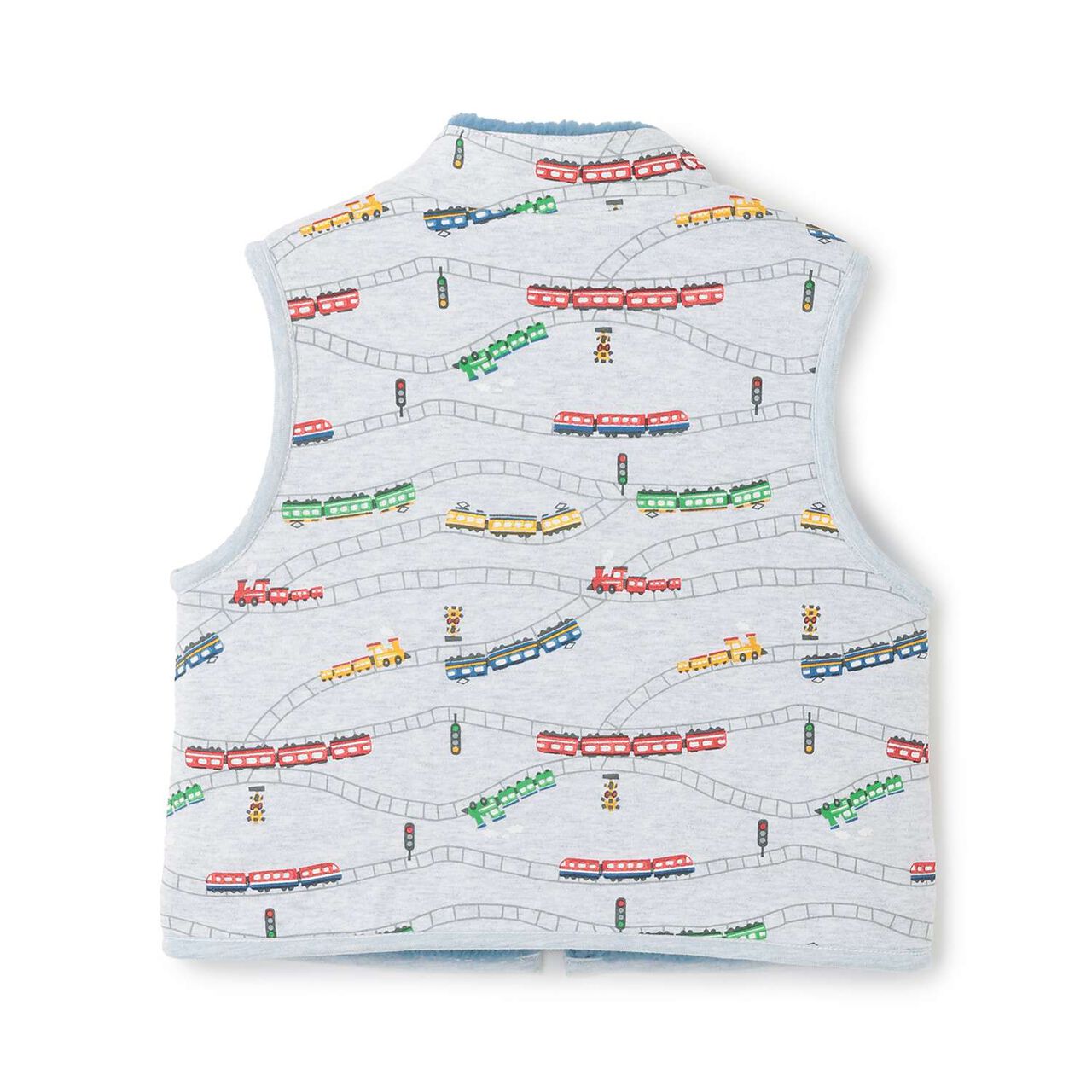 Train Reversible Boa Vest,Off white, large image number 8