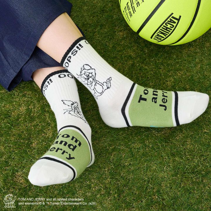 TOM AND JERRY Striped Crew Socks,, medium