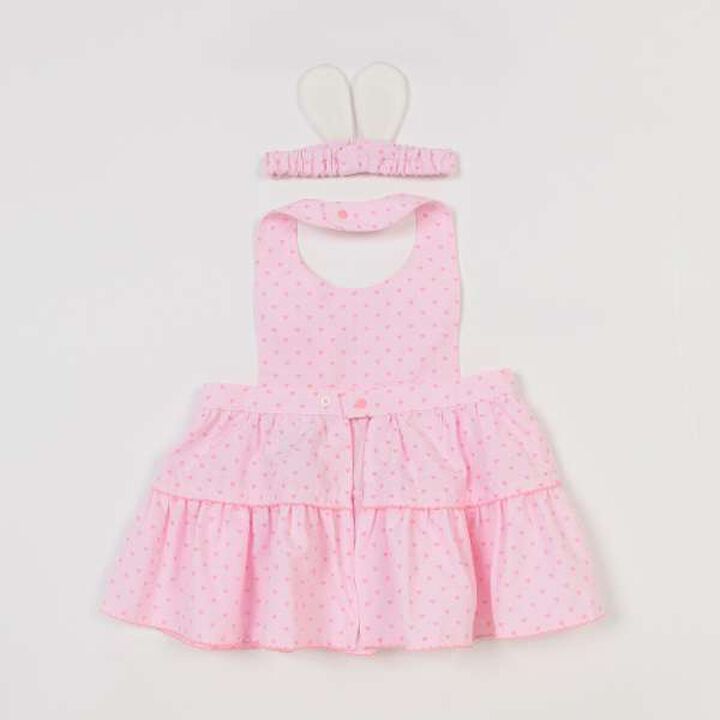 Original Box Bunny Ear Apron & Headband Set,Light pink, medium image number 2