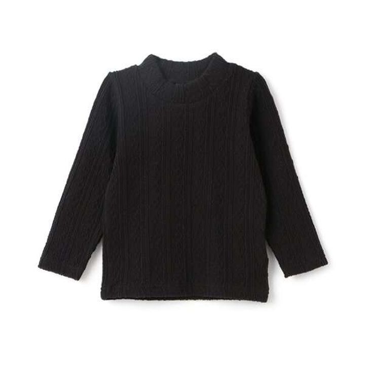 Shea Butter Jacquard High Neck Long T-Shirt,Ivory, medium image number 14