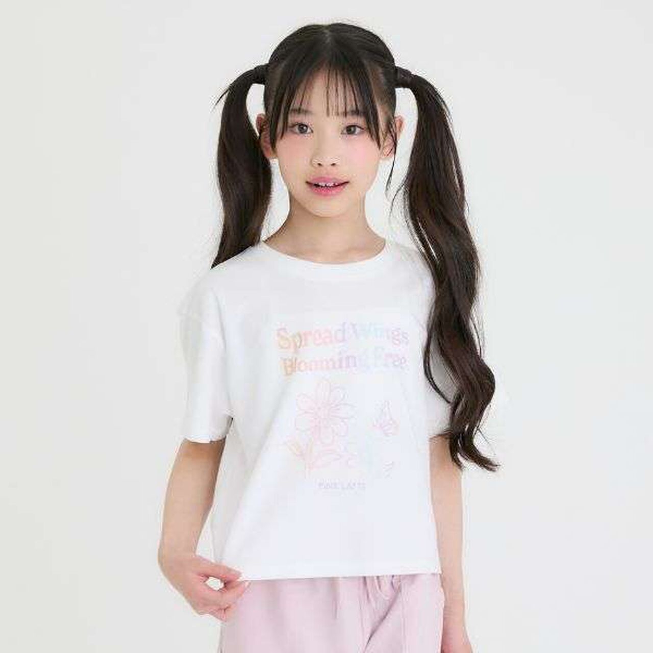 [Exclusive] Flower Gradient Print T-Shirt,Charcoal gray, large image number 7