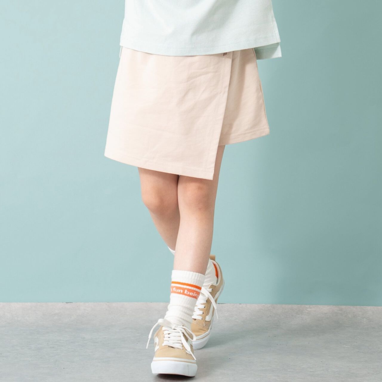 Cut Trapeze Wrap Culottes,Beige, large image number 0