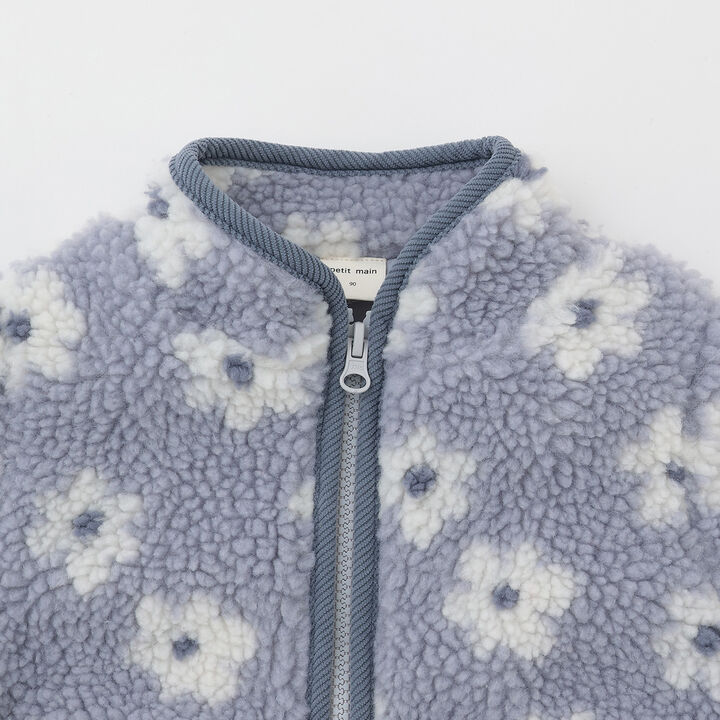 [Light and Fluffy] Jacquard Boa Jacket,Light blue, medium image number 5