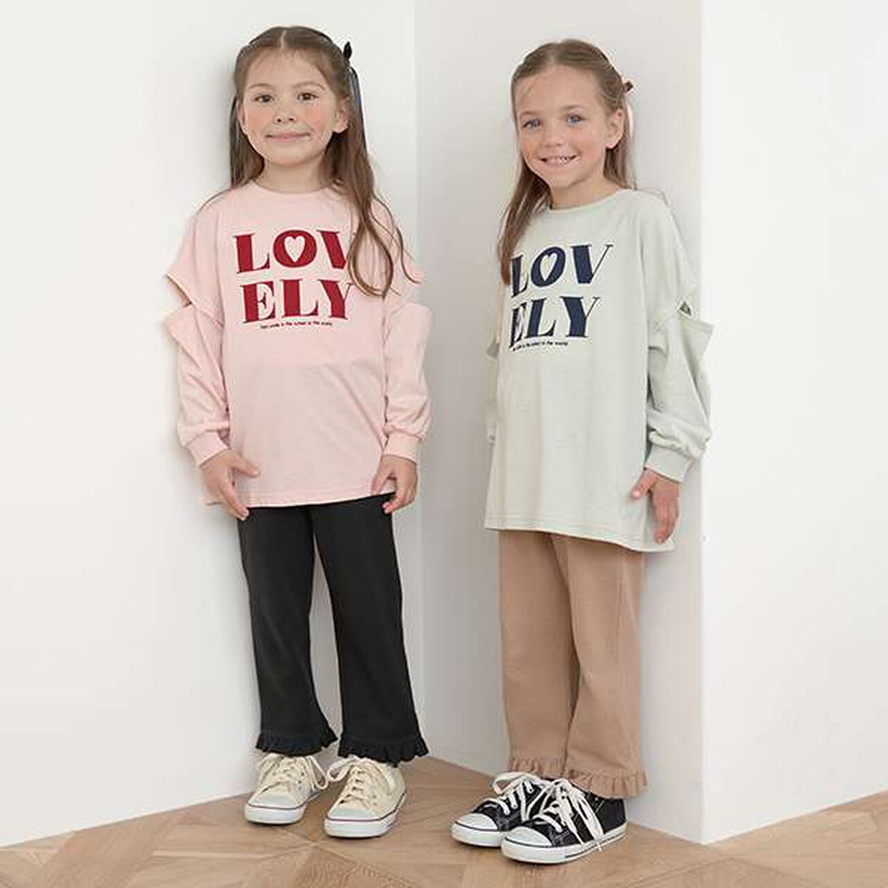 Tomo Frilly Flare Pants,Blue gray, large image number 10