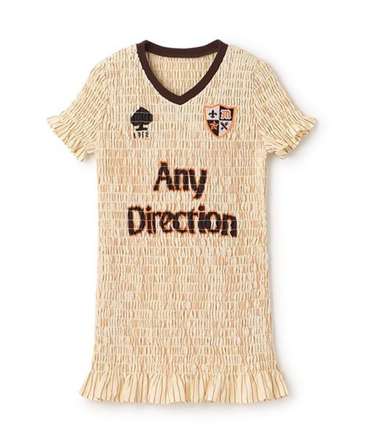 Gathered Logo One-Piece Dress,Pink, large image number 4