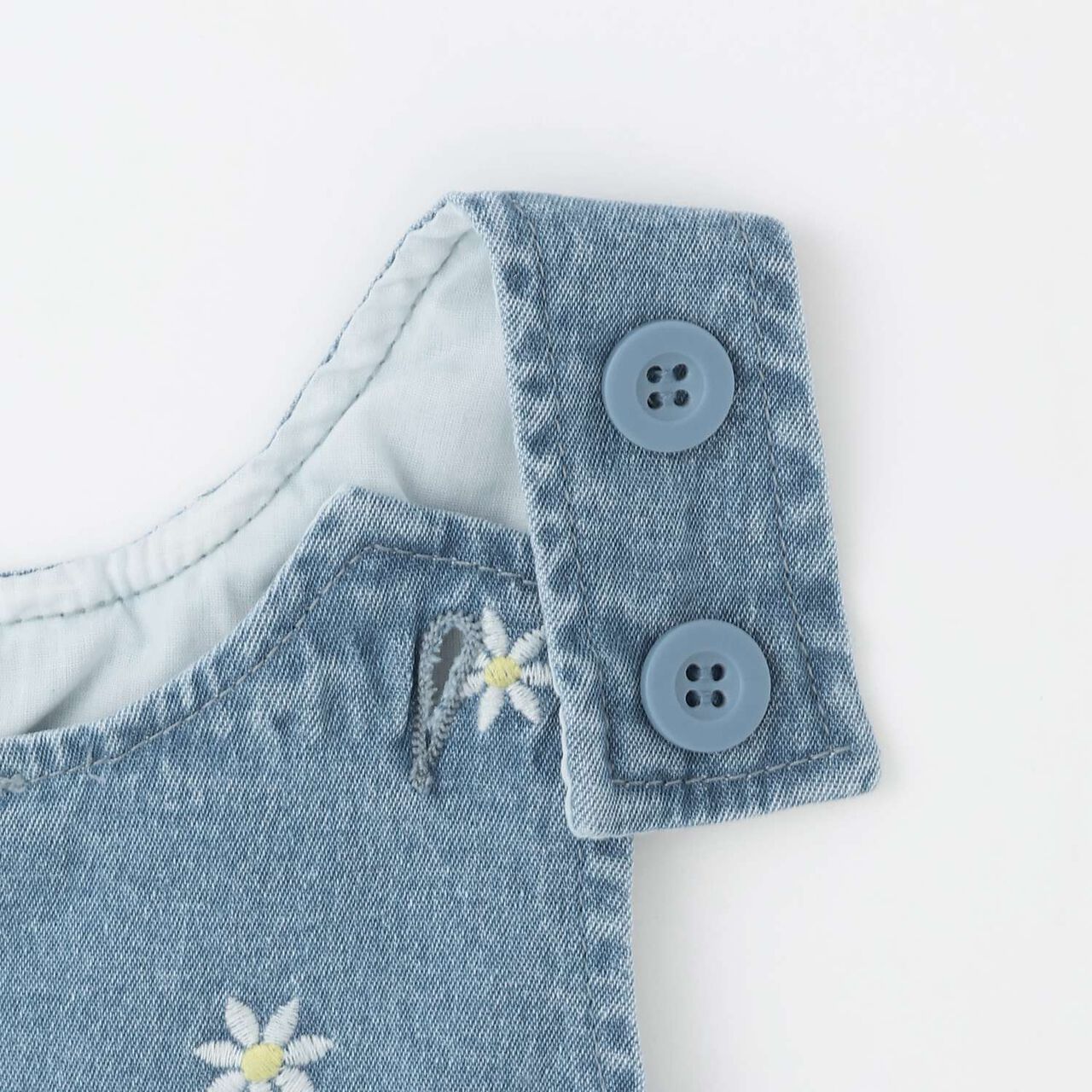 Flower Embroidery Jumper Skirt,Pearl white, large image number 9