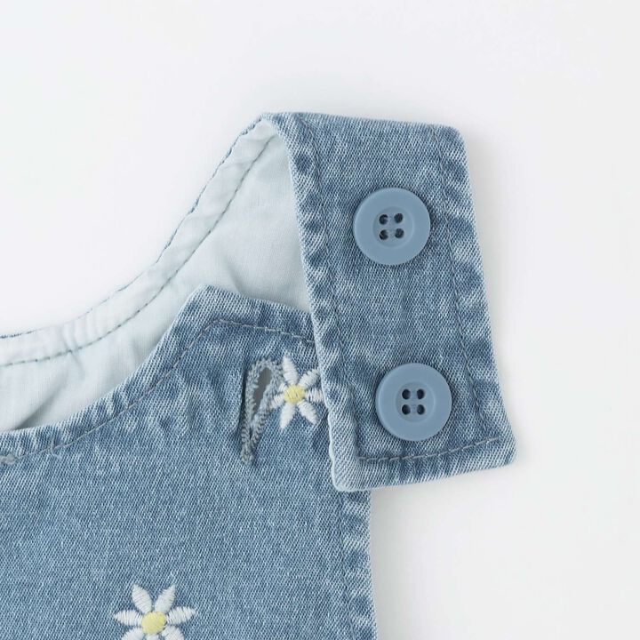 Flower Embroidery Jumper Skirt,Pearl white, medium image number 9