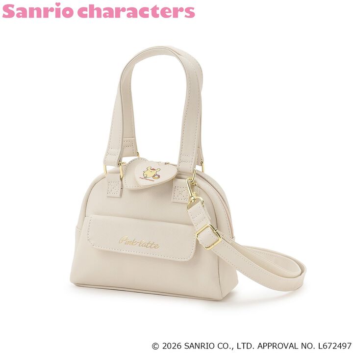 [Sanrio Characters] Mini Boston Faux Leather Shoulder Bag,Off white, medium image number 11