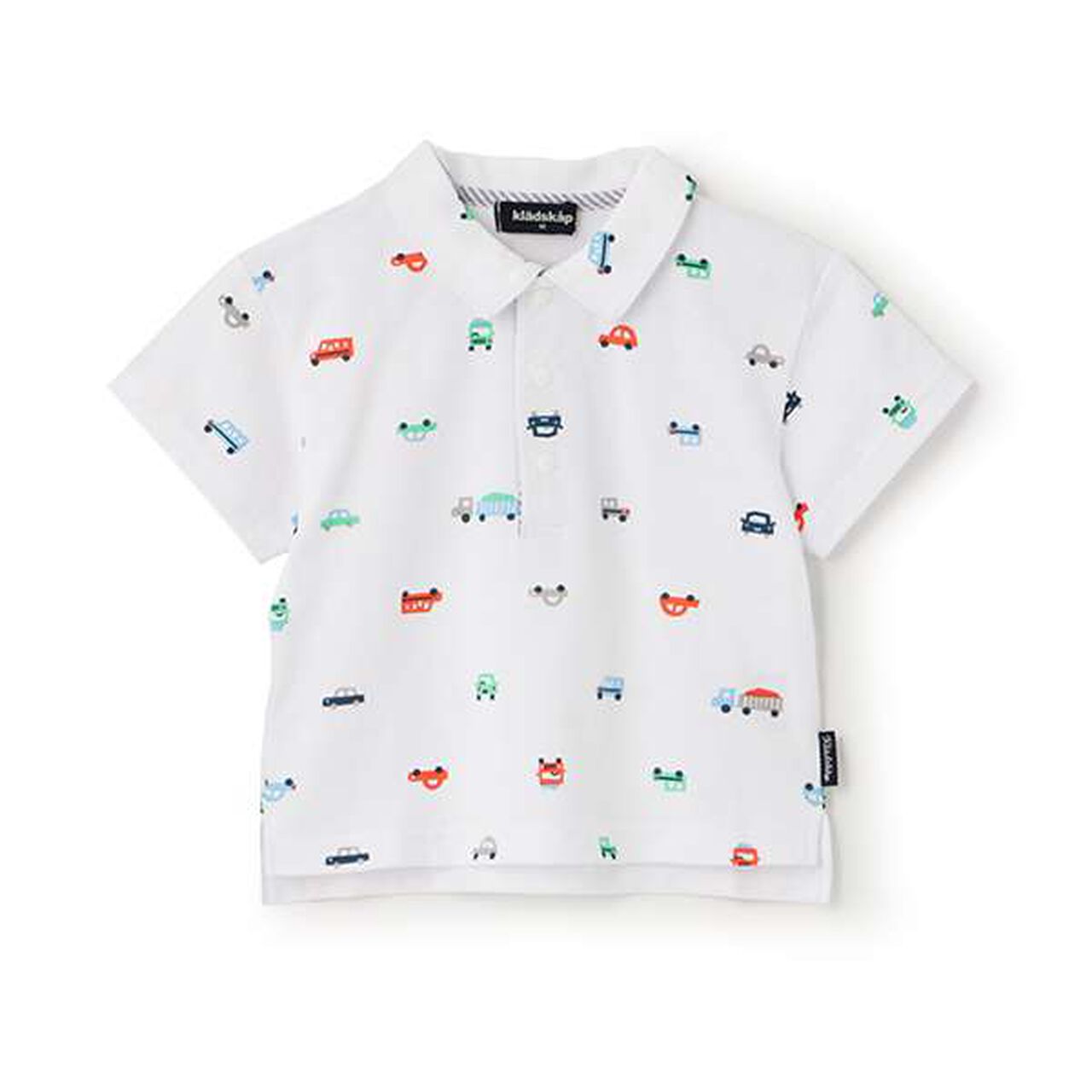 Car Pattern Short-Sleeve Polo Shirt,Off white, large image number 0