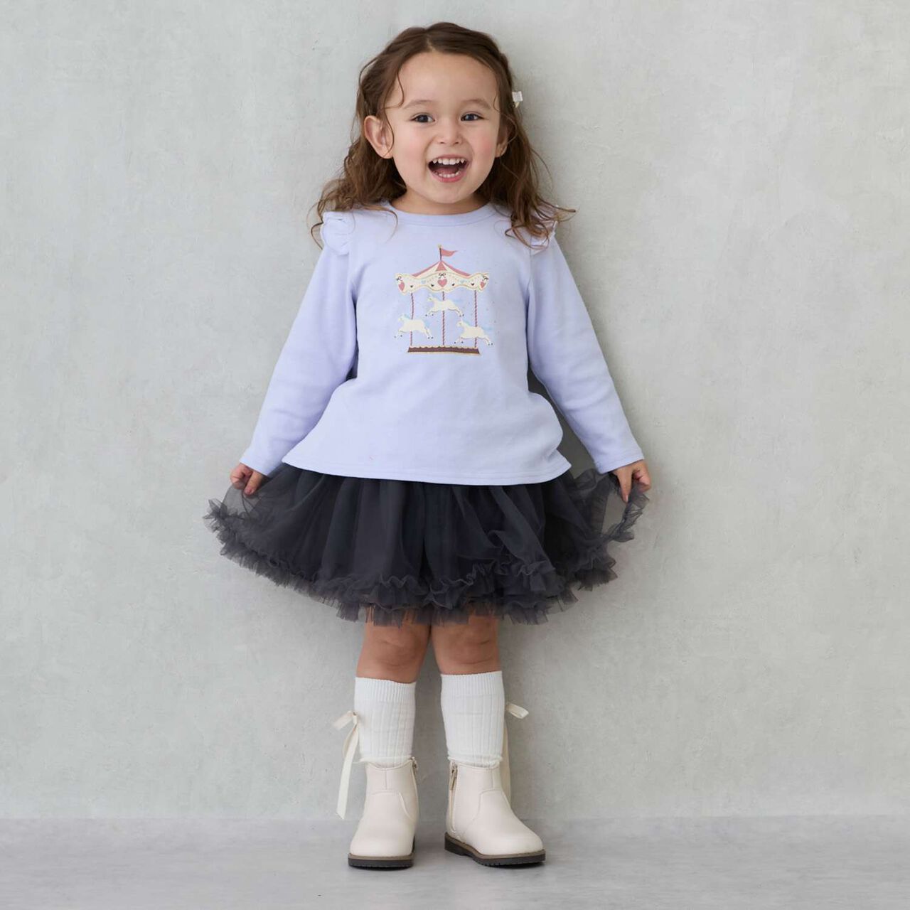 [Affordable] Girls Long-Sleeve T-Shirt,Deep blue, large image number 4