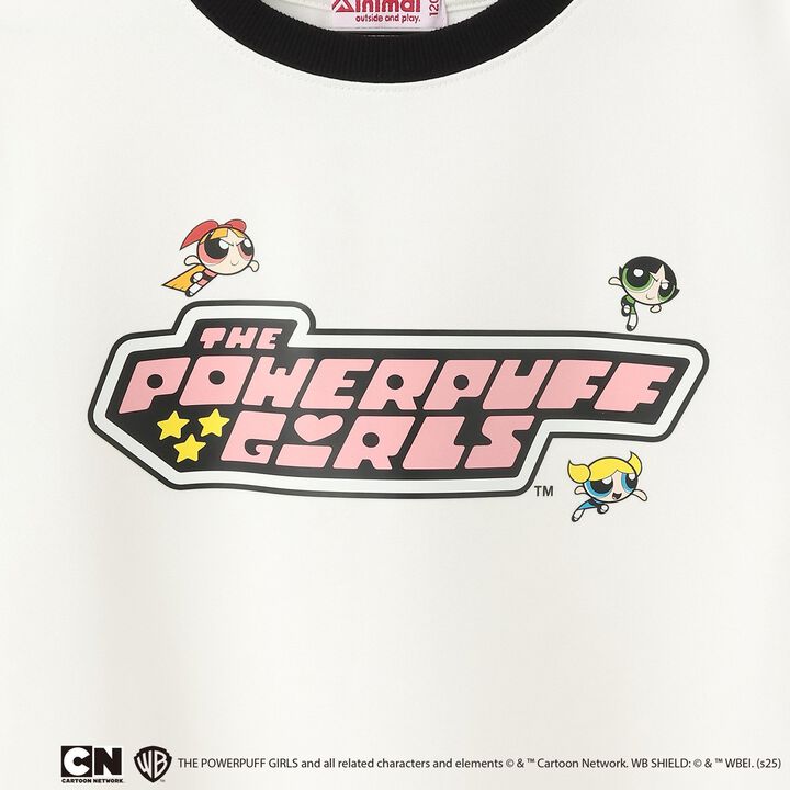[Anti-Stain Finish] Powerpuff Girls Ponte Logo Crew,Magenta, medium image number 3