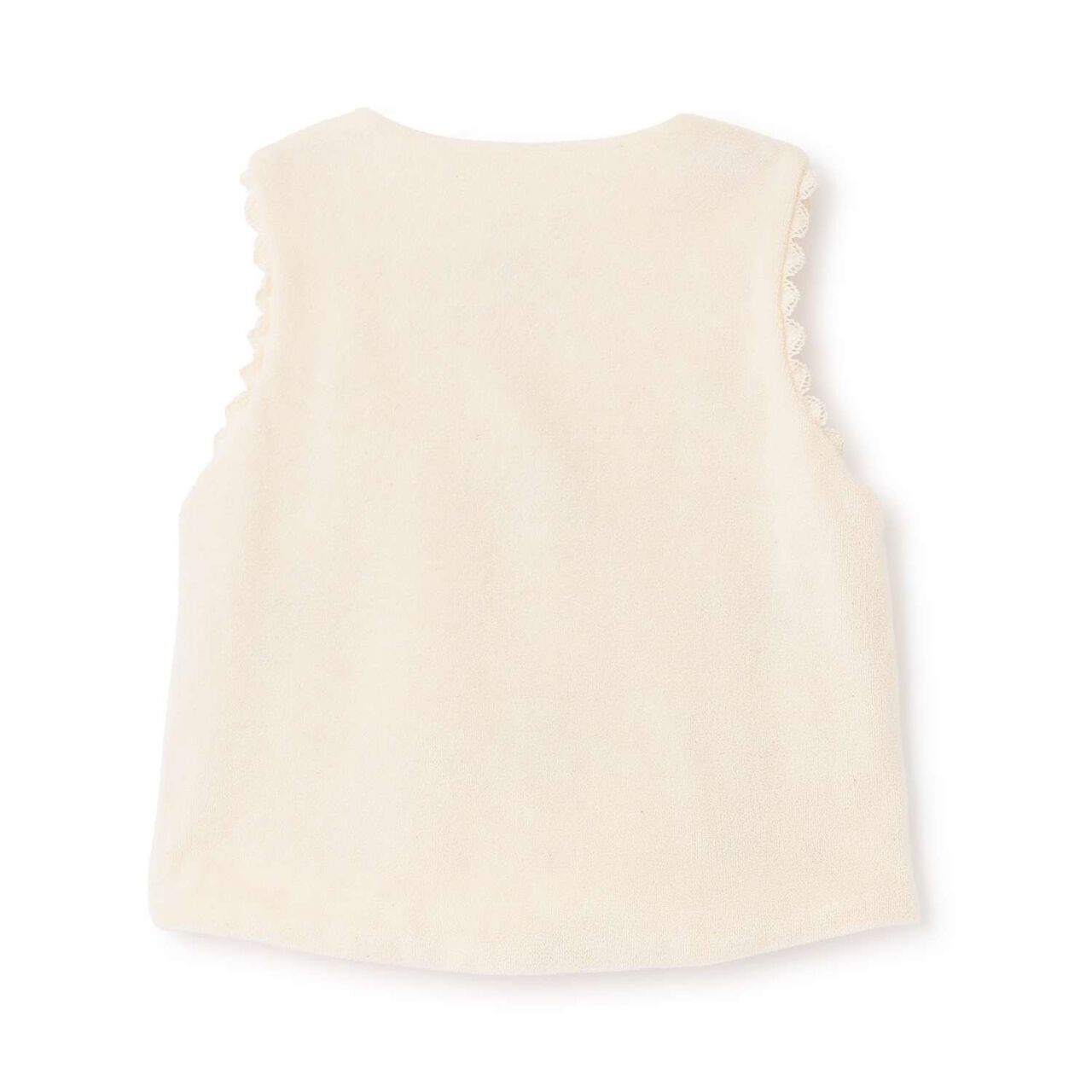 Wild Strawberry Reversible Vest [Organic] [Made in Japan],Pearl white, large image number 1