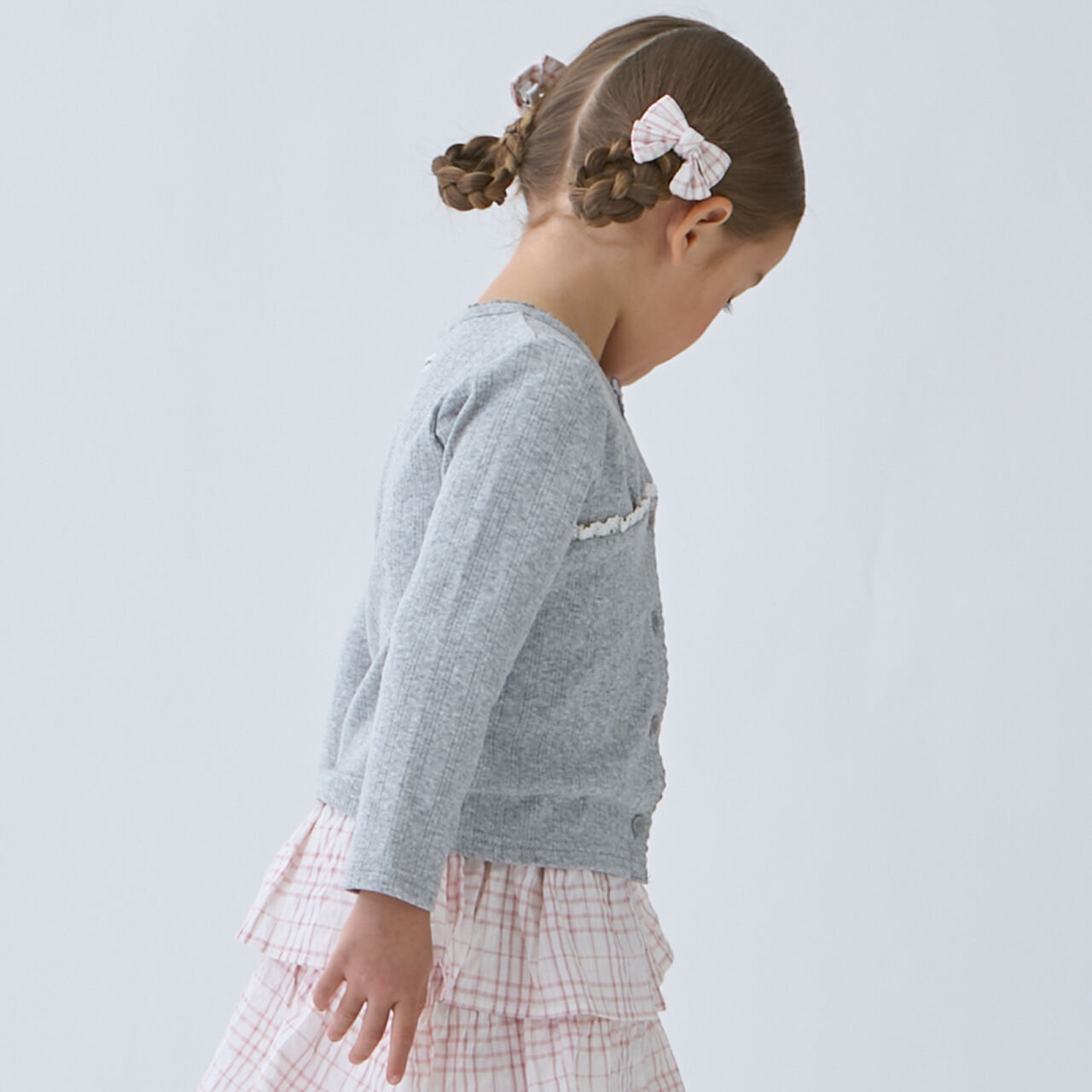 Link UV Needle-Punched Cut Cardigan,Multi color, large image number 9