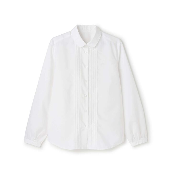 [Graduation Attire] [Wrinkle-Resistant] Round Collar Shirt,White, medium image number 9