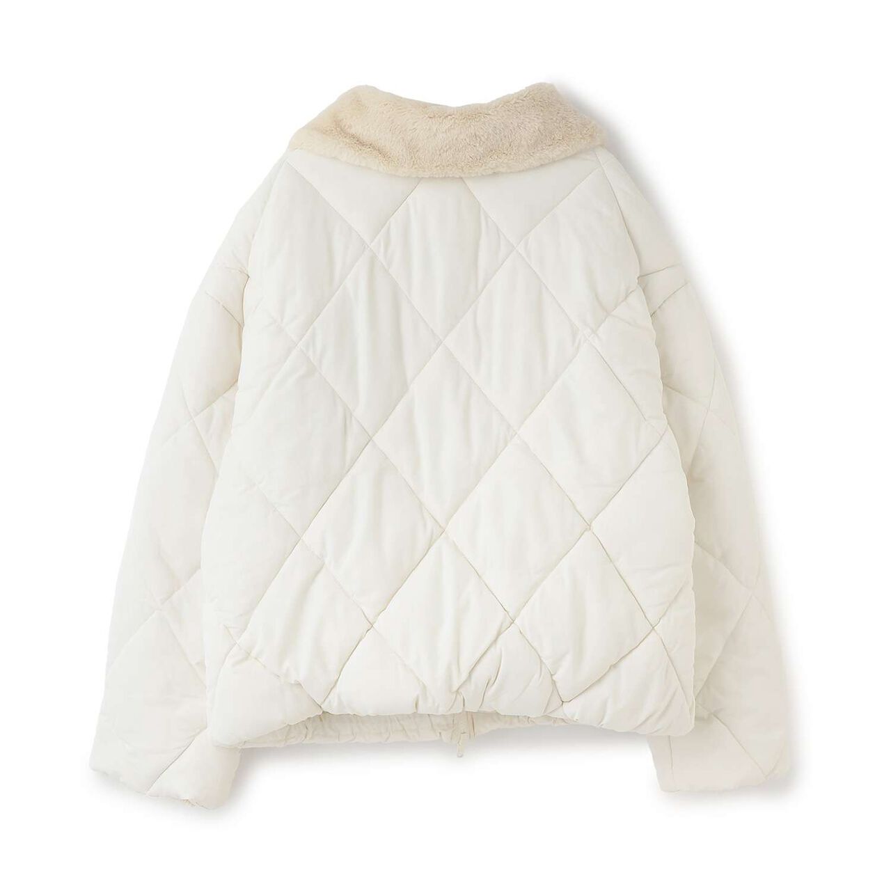 Double Zipper Puffy Quilted Bomber Jacket,Black, large image number 9